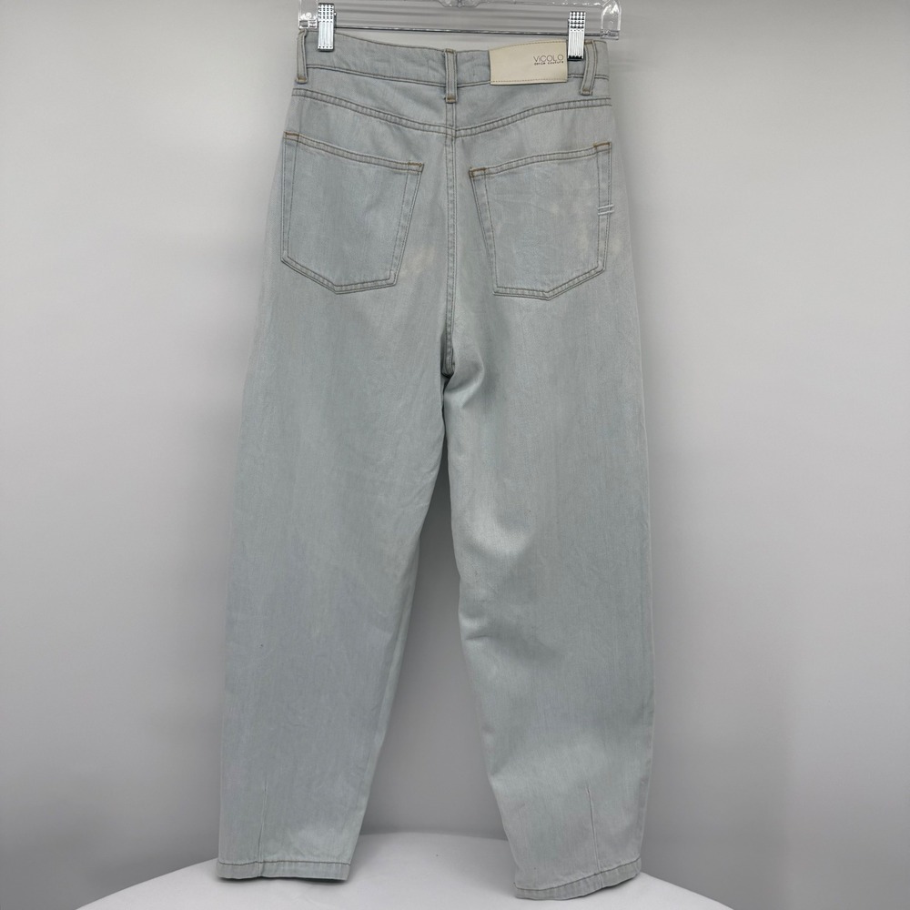 Vicolo Denim Couture Jeans Light Wash Pleated High Waist Tapered 90s‎ - Picture 5 of 13